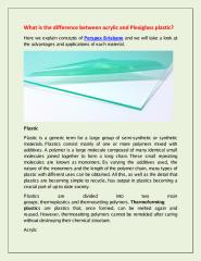What is the difference between acrylic and Plexiglass plastic.pdf