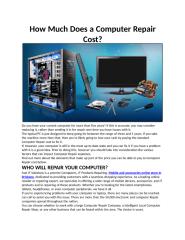 How Much Does a Computer Repair Cost-.ppt