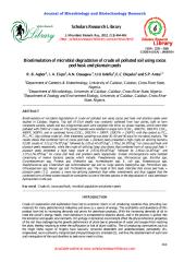 Biostimulation of microbial degradation of crude oil polluted soil using cocoa.pdf