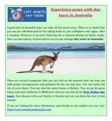 Experience peace with day tours in Australia.pdf